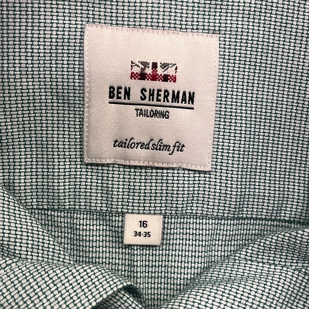 Ben Sherman Tailored Slim Fit Dress Shirt- Size 16 (34-35) - Picture 6 of 6